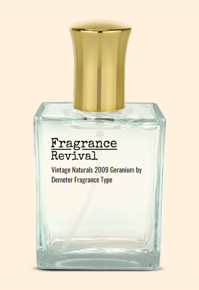Vintage Naturals 2009 Geranium by Demeter Fragrance Library Type ...